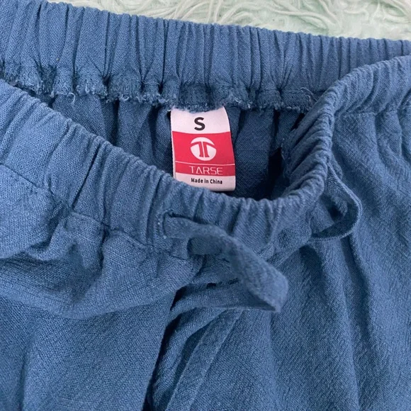 Tarse Women's Teal Wide Leg Pants - Picture 4 of 6